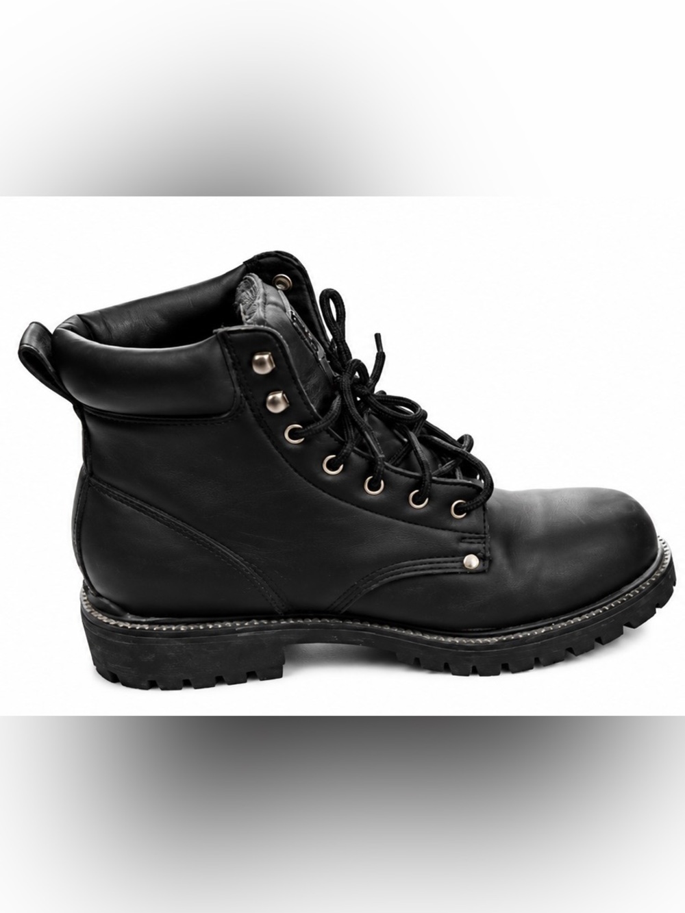 Rugged Outback Black Waterproof Skid Resistant Work Mens boots Sz 12W wide